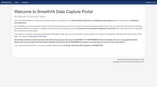 
                            2. SmartIVA Data Capture Portal Al-hikmah University Ilorin