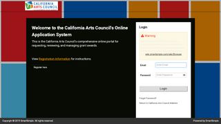 
                            3. SmartSimple | California Arts Council