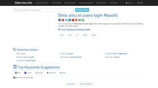 
                            4. Smis amu et users login Results For Websites Listing