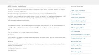 
                            5. SMS Markaz Login - SMSMarkaz.com - Online - iLoginto
