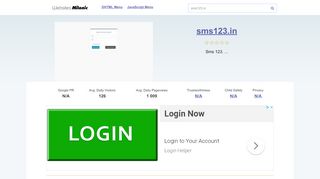 
                            8. Sms123.in website. Login. - Websites.milonic.com