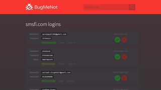 
                            3. smsfi.com passwords - BugMeNot