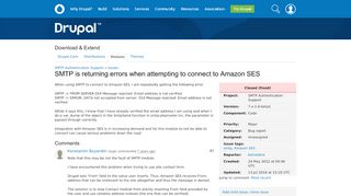 
                            4. SMTP is returning errors when attempting to connect to Amazon SES ...