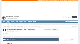 
                            8. SMTP server name for Kabel Deutschland - Telecoms & TV - Toytown ...