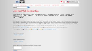 
                            9. SMTP Settings - my1.justhost.com