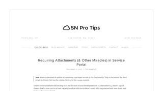 
                            6. SN Pro Tips — Requiring Attachments (& Other Miracles) in Service ...