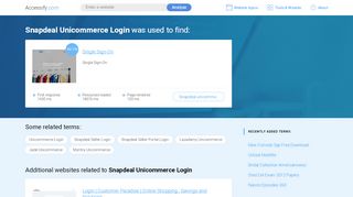 
                            6. Snapdeal Unicommerce Login at top.accessify.com