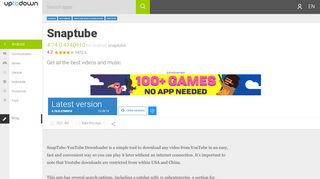 
                            9. Snaptube 4.72.0.4721710 for Android - Download