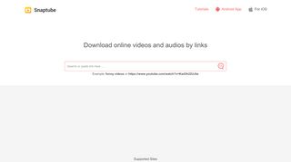 
                            1. Snaptube Online Downloader - Free online service to ...