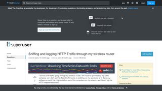 
                            1. Sniffing and logging HTTP Traffic through my wireless router