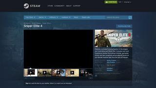 
                            4. Sniper Elite 4 on Steam
