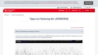 
                            4. So nutzen Sie die LERNBÖRSE - Bundesagentur für Arbeit