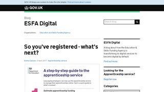 
                            7. So you've registered - what's next? - ESFA Digital