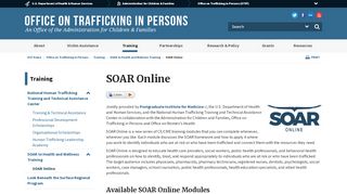 
                            2. SOAR Online | Office on Trafficking in Persons | ACF