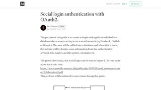 
                            6. Social login authentication with OAuth2. - Emil Ottosson - Medium