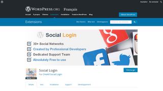 
                            3. Social Login – Extension WordPress | WordPress.org