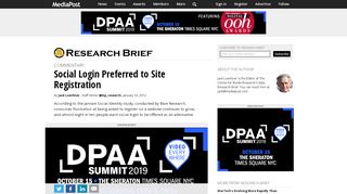 
                            2. Social Login Preferred to Site Registration 01/16/2012