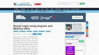 
                            2. Social Login using Angular and RESTful APIs - 9Lessons