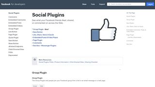 
                            7. Social Plugins - Documentation - Facebook for Developers