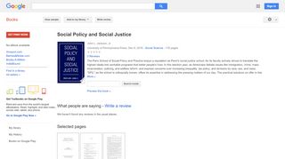 
                            4. Social Policy and Social Justice