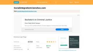 
                            6. Socialintegration6.kenshoo.com: Kenshoo Login Page