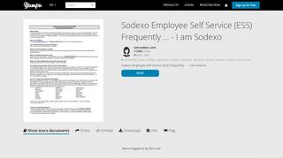 
                            8. Sodexo Employee Self Service (ESS) Frequently ... - I am Sodexo
