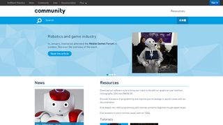 
                            4. SoftBank Robotics Community: homepage