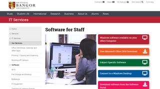 
                            1. Software for Staff | IT Services | Bangor University