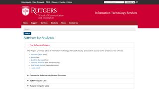 
                            4. Software for Students - Information Technology Services - Rutgers ...