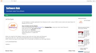 
                            4. Software Hub: Jio Pos Digital