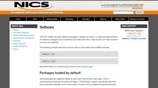 
                            1. Software | National Institute for Computational Sciences