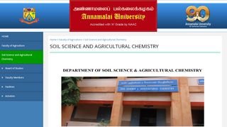 
                            9. Soil Science and Agricultural Chemistry - Annamalai University