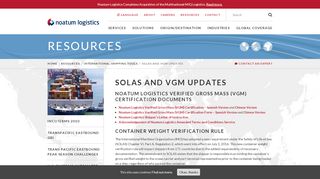 
                            9. SOLAS And VGM Industry Updates | Noatum Logistics