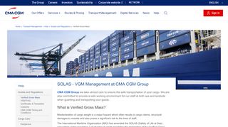 
                            2. SOLAS - VGM Management at CMA CGM Group - CMA CGM