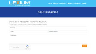 
                            7. Solicita un demo - LEXIUM