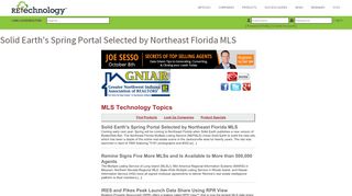 
                            3. Solid Earth's Spring Portal Selected by Northeast Florida MLS