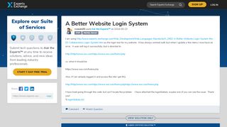 
                            5. [SOLUTION] A Better Website Login System