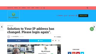 
                            5. Solution to Your IP address has changed. Please …