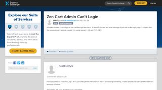 
                            8. [SOLUTION] Zen Cart Admin Can't Login - Experts-Exchange