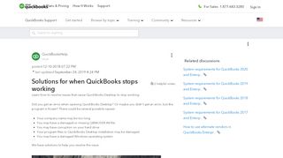 
                            7. Solutions for when QuickBooks stops working - QuickBooks ...