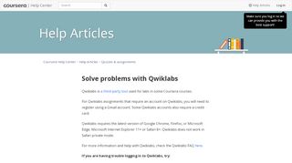 
                            6. Solve problems with Qwiklabs – Coursera Help Center