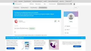 
                            3. Solved: Access MyGateway - Telstra Crowdsupport - 332217