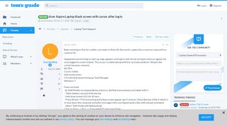 
                            2. Solved! Acer Aspire Laptop black screen with cursor after ...