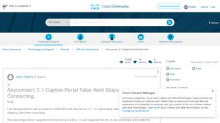 
                            1. Solved: Anyconnect 3.1 Captive Portal False Ale... - Cisco Community