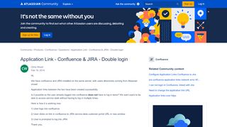 
                            3. Solved: Application Link - Confluence & JIRA - Double logi...