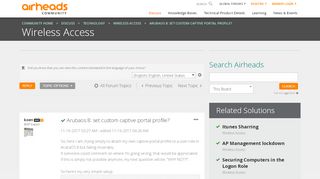 
                            1. Solved: Arubaos 8: set custom captive portal profile? - Airheads ...