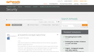 
                            4. Solved: ArubaOS 8.2 and Apple Captive Portal - Airheads Community