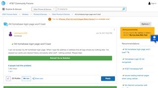 
                            1. Solved: Att homebase login page won't load - AT&T Community