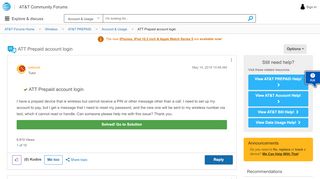 
                            7. Solved: ATT Prepaid account login - AT&T Community