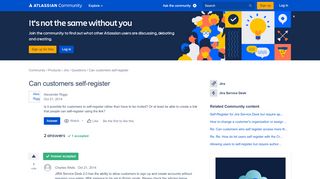 
                            4. Solved: Can customers self-register - Atlassian Community